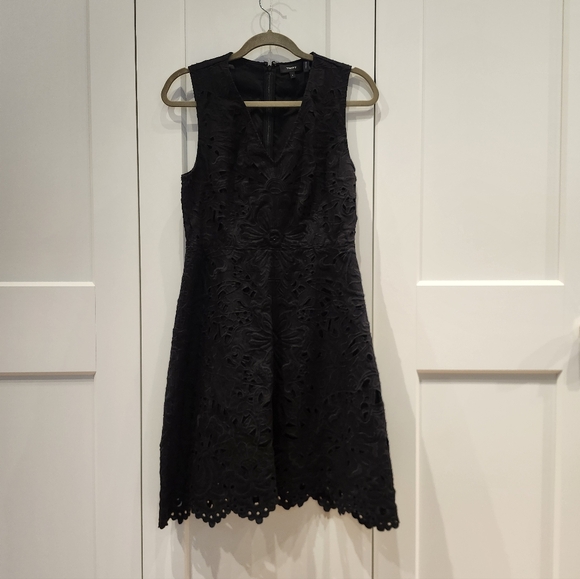 Theory Dresses & Skirts - Theory Black Eyelet Midi Dress